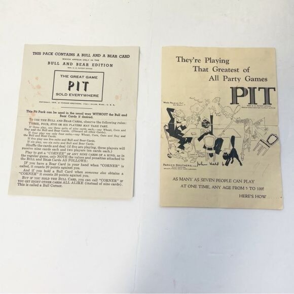 Vintage PIT Card Game By Parker Brothers Complete Set Bull & Bear Edition - Picture 6 of 6